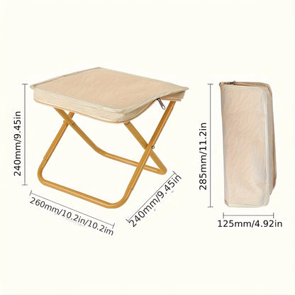 Portable Folding Stool with Handle, Outdoor Camping Fishing Stool, Zipper Stool for Outdoor