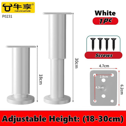 Adjustable Height Furniture Support Legs for Bed Frame, Metal Adjustable Furniture Legs for Bed/Sofa/Cabinet/Couch/Table