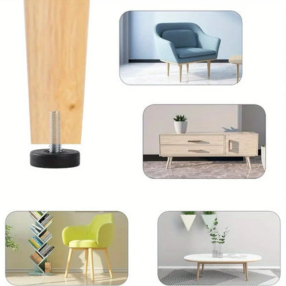 20 PCS Stainless Steel Adjustable Leveling Furniture Legs - Heavy Duty Non-Slip Base for Tables/Chairs/Cabinets/Sofas