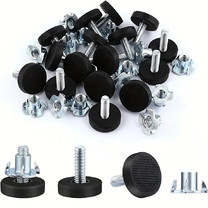 20 PCS Stainless Steel Adjustable Leveling Furniture Legs - Heavy Duty Non-Slip Base for Tables/Chairs/Cabinets/Sofas
