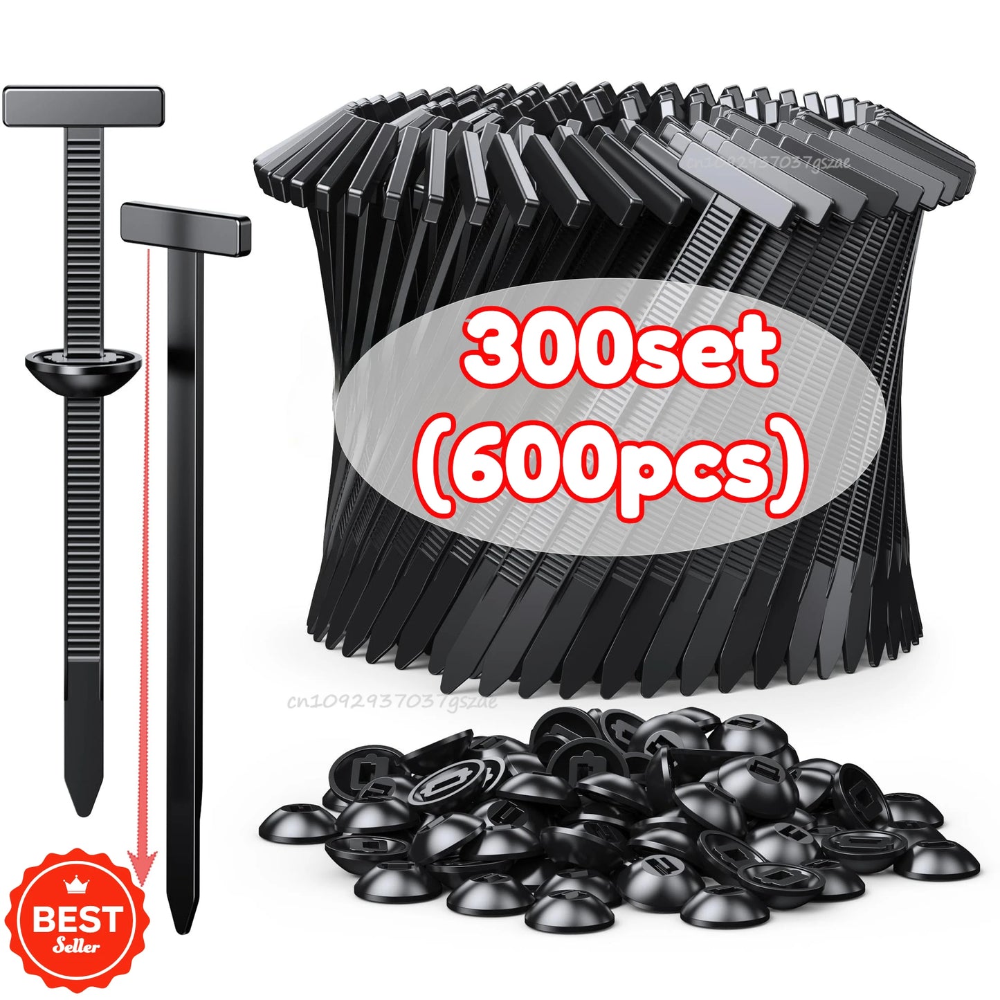 Nylon Cable Tie Buckle Fixed Through The Core Nail Cable Tie Buckle Mudguard Fender Inner Lining Trunk Buckle  Outdoor Camping