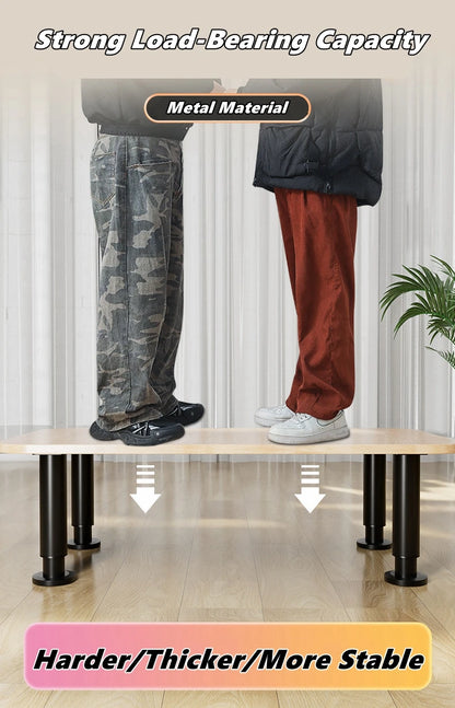 Adjustable Height Furniture Support Legs for Bed Frame, Metal Adjustable Furniture Legs for Bed/Sofa/Cabinet/Couch/Table