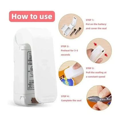 Portable Sealing Machine Household Mini Heat Bag Sealing Machine Plastic Food Bag Closure Repeated Sealing Kitchen Accessories