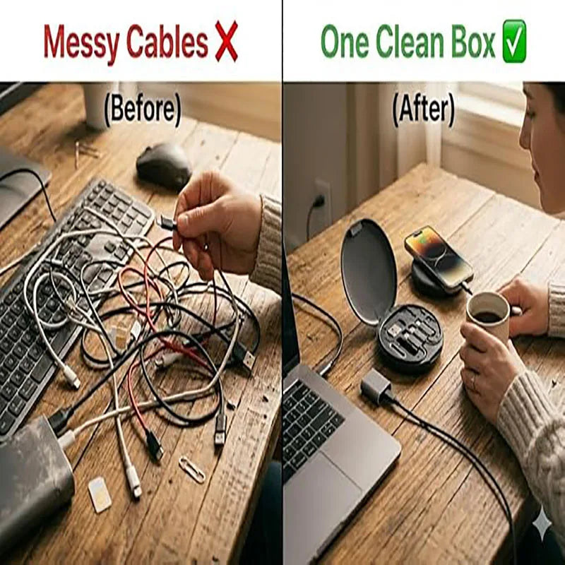Multi USB Type C to C 60W Charging Adapter Cable Kit USB C to Lighting Conversion Set USB A & Type C to Micro/Type C/Lighting