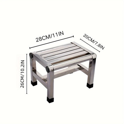 Multi Functional Stainless Steel Stool - Durable Thick & Sturdy Stool