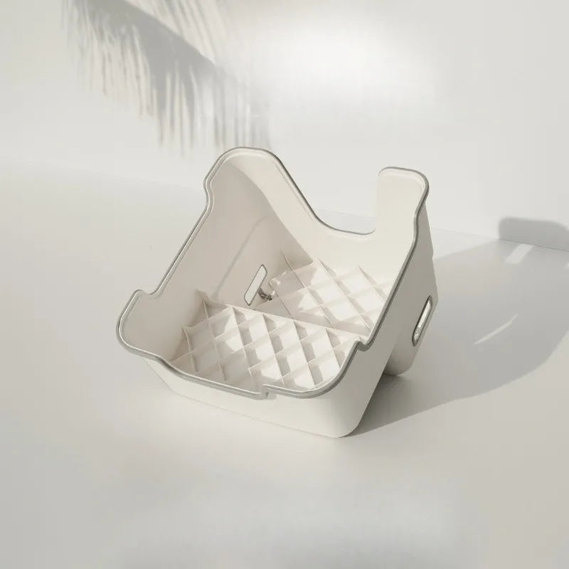 Portable Step Stool Bathroom Anti Slip Two-step Ladder: Suitable for Toilet Training and Sink - Plastic, No Electricity Required
