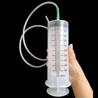 550ML Needle Barrel Oil Pump Syringe Large Syringes Reusable Pump Measuring With Scale Syringe With Tube ﻿