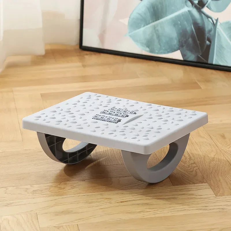 Ergonomic Foot Rest with Massage Rollers - Portable Under Desk Stool for Office & Home