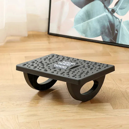 Ergonomic Foot Rest with Massage Rollers - Portable Under Desk Stool for Office & Home
