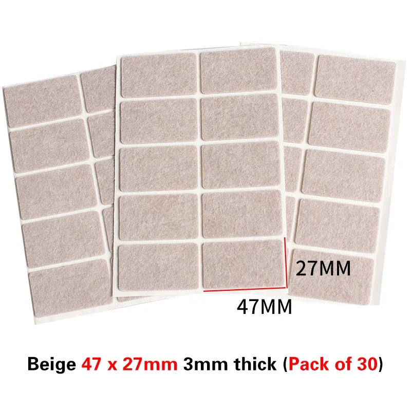 16 Styles Thicken Self Adhesive Felt Chair Leg Pads Floor Protectors Furniture Legs Table Leg Covers Round Bottom Anti-Slip Pads