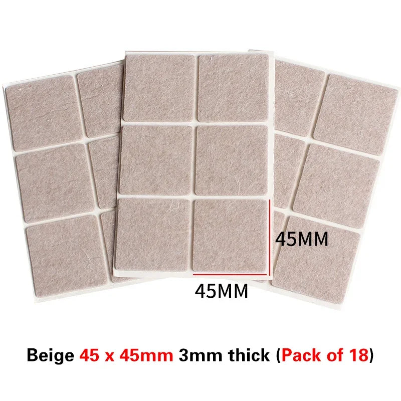 16 Styles Thicken Self Adhesive Felt Chair Leg Pads Floor Protectors Furniture Legs Table Leg Covers Round Bottom Anti-Slip Pads