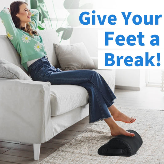 Memory Foam Foot Stool & Under Desk Footrest Leg Elevation Pillow