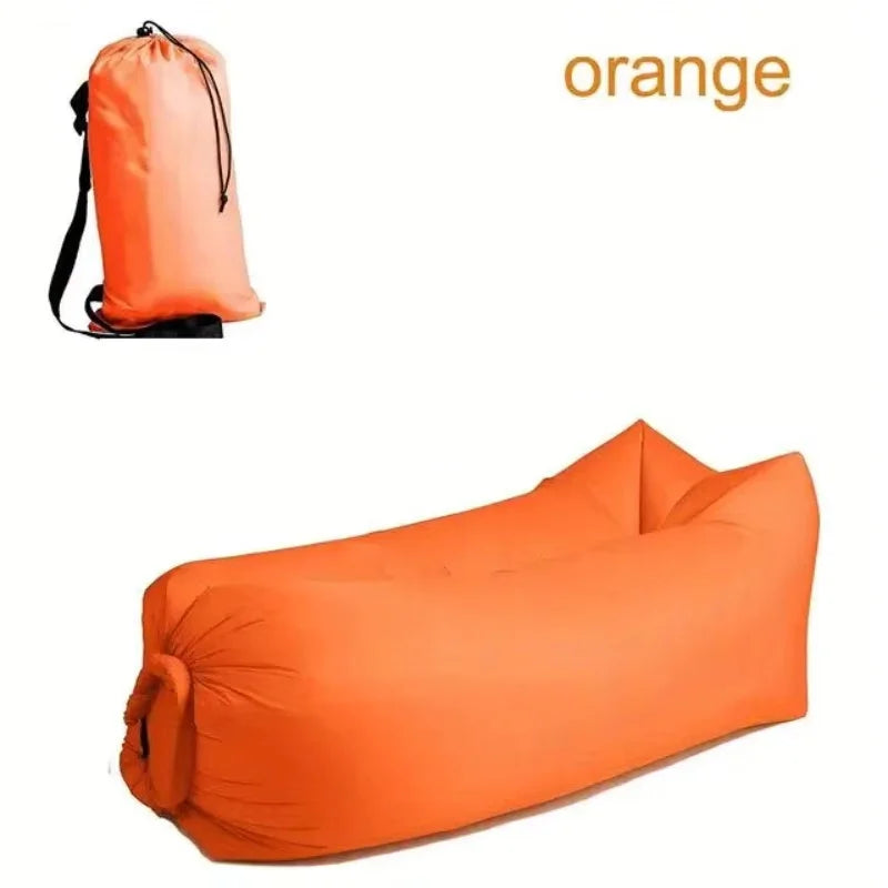 LUSQI Inflatable Lounger Air Sofa Extra Thick Foldable Couch For Outdoor Camping Beach Patio Quick Inflation Home Furniture
