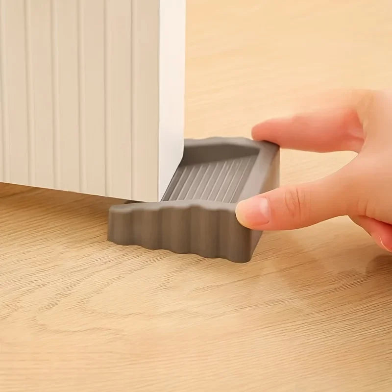 TPR Door Stop Wedge Safety Stopper Reusable Shock Absorbent Home Office Anti-Folder Hand Door Bottom Stopper Anti-collision Stop