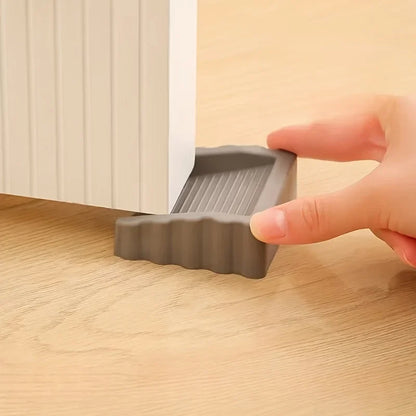 TPR Door Stop Wedge Safety Stopper Reusable Shock Absorbent Home Office Anti-Folder Hand Door Bottom Stopper Anti-collision Stop
