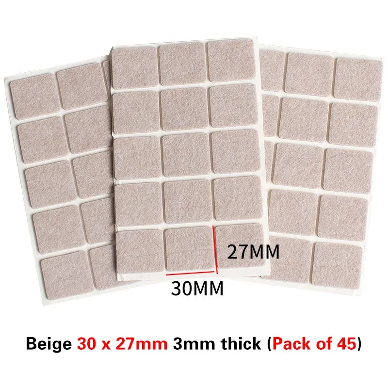 16 Styles Thicken Self Adhesive Felt Chair Leg Pads Floor Protectors Furniture Legs Table Leg Covers Round Bottom Anti-Slip Pads