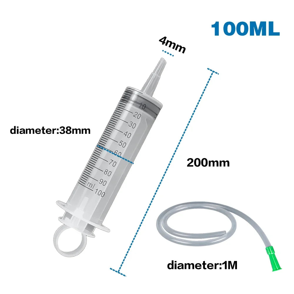 550ML Needle Barrel Oil Pump Syringe Large Syringes Reusable Pump Measuring With Scale Syringe With Tube ﻿