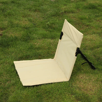 Outdoor Foldable Camping Chair Oxford Cloth Camping Floor Chair Garden Park Single Lazy Chair Backrest Cushion Picnic Back Chair