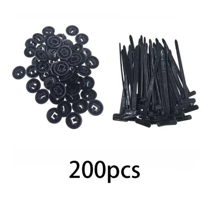 Nylon Cable Tie Buckle Fixed Through The Core Nail Cable Tie Buckle Mudguard Fender Inner Lining Trunk Buckle  Outdoor Camping