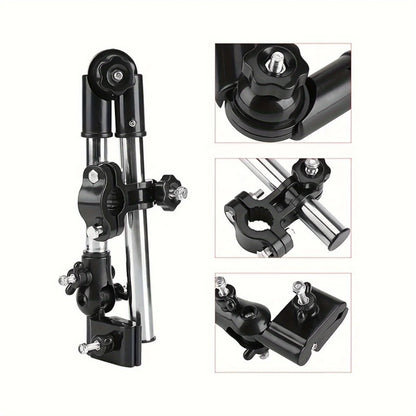Adjustable Stainless Steel Umbrella Stand for Wheelchairs and Bicycles Rainproof Equipment, Multi-function Umbrella Stand