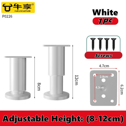 Adjustable Height Furniture Support Legs for Bed Frame, Metal Adjustable Furniture Legs for Bed/Sofa/Cabinet/Couch/Table