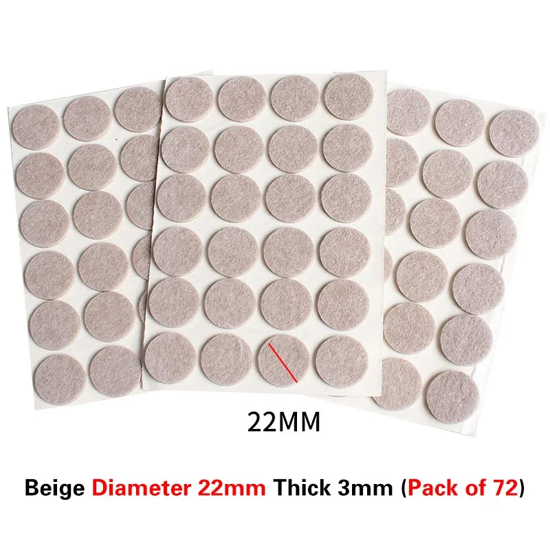 16 Styles Thicken Self Adhesive Felt Chair Leg Pads Floor Protectors Furniture Legs Table Leg Covers Round Bottom Anti-Slip Pads