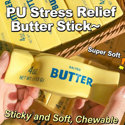 1pc Butter Stick Squishy Toy Slow Rising Squeeze Toy Butter Bar Brick Squishy Fidget Toy Anti Stress Release Hand Relax Gift Toy