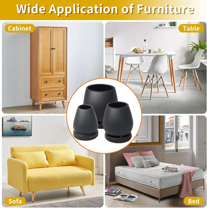 8PCS Silicone Chair Leg Floor Protectors Foot Cover Diagonal with Thick Wrap Felt Pads TPE Furniture Table Feet Protect Floors