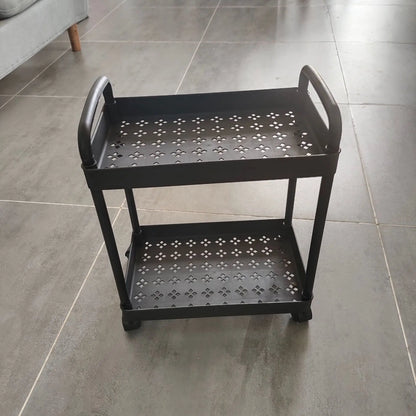Four wheel rolling storage cart, mobile snack box and bathroom organizer, easy to assemble frame