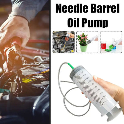 550ML Needle Barrel Oil Pump Syringe Large Syringes Reusable Pump Measuring With Scale Syringe With Tube ﻿