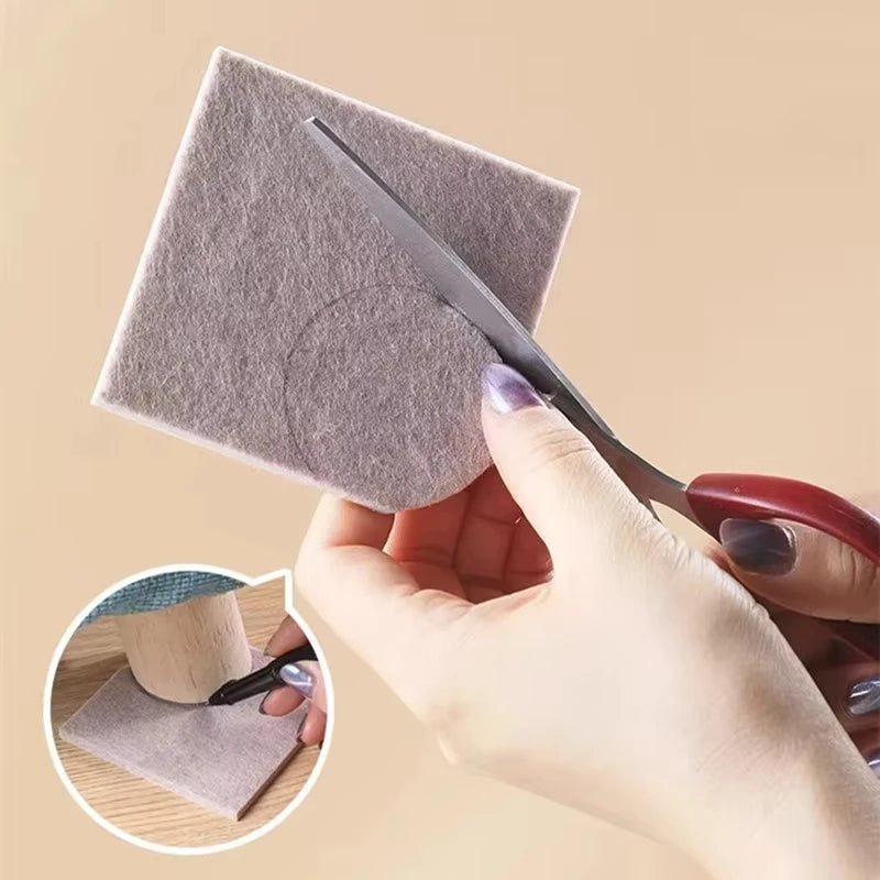 16 Styles Thicken Self Adhesive Felt Chair Leg Pads Floor Protectors Furniture Legs Table Leg Covers Round Bottom Anti-Slip Pads