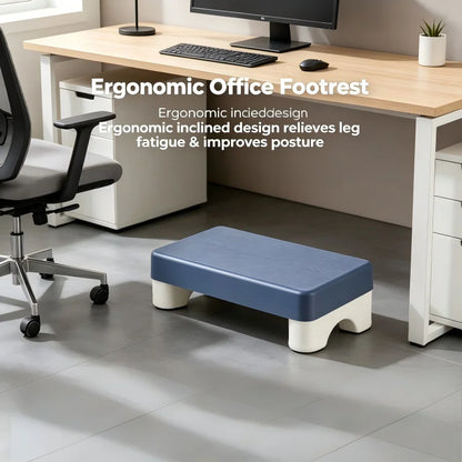Ergonomic PP Footrest Under Desk Foot Stool Comfortable Space-Saving Foot Rest for Office Work Study Sofa Home