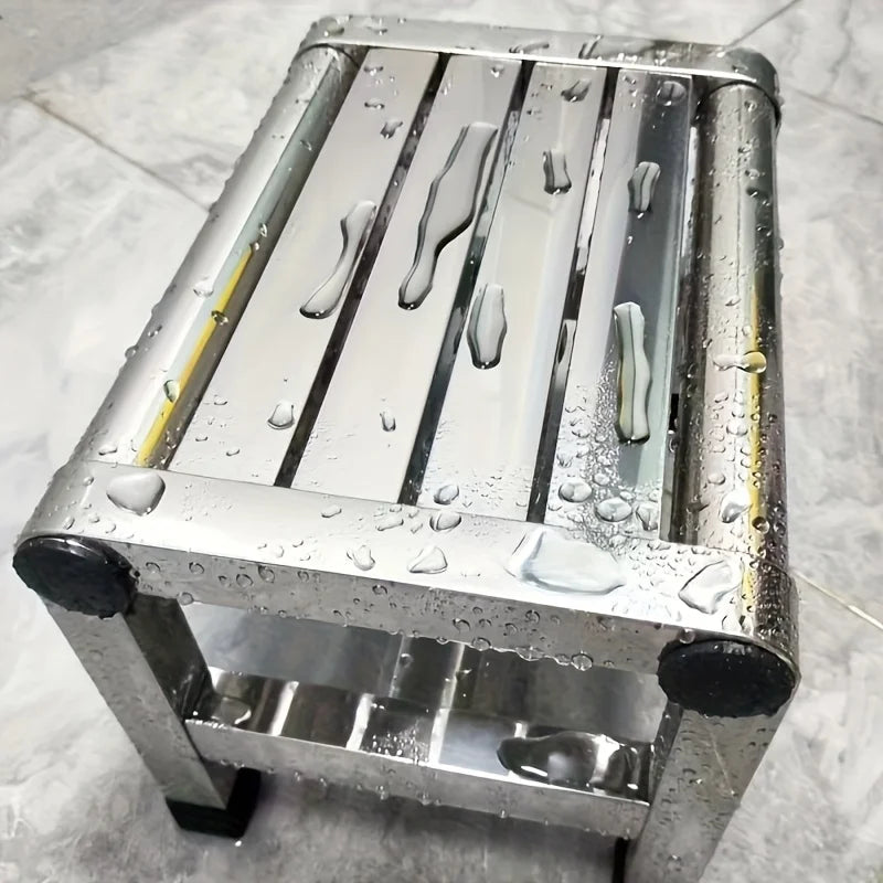 Multi Functional Stainless Steel Stool - Durable Thick & Sturdy Stool
