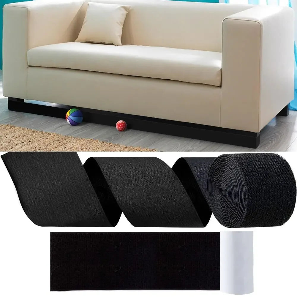 Durable 3/6/10M Sofa Toy Blocker Dustproof Adjustable Under Couch Blocker Nylon Adhesive Strap Sofa Edge Baffle