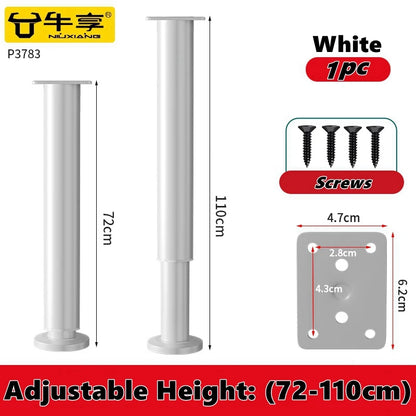 Adjustable Height Furniture Support Legs for Bed Frame, Metal Adjustable Furniture Legs for Bed/Sofa/Cabinet/Couch/Table